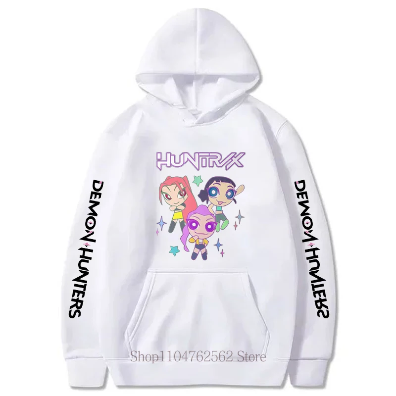 Kpop Demon Hunter Casual moda dibujos animados Animal estampado Sudadera con capucha mujeres Otoño Invierno polar manga larga Tops pulóver sudaderas