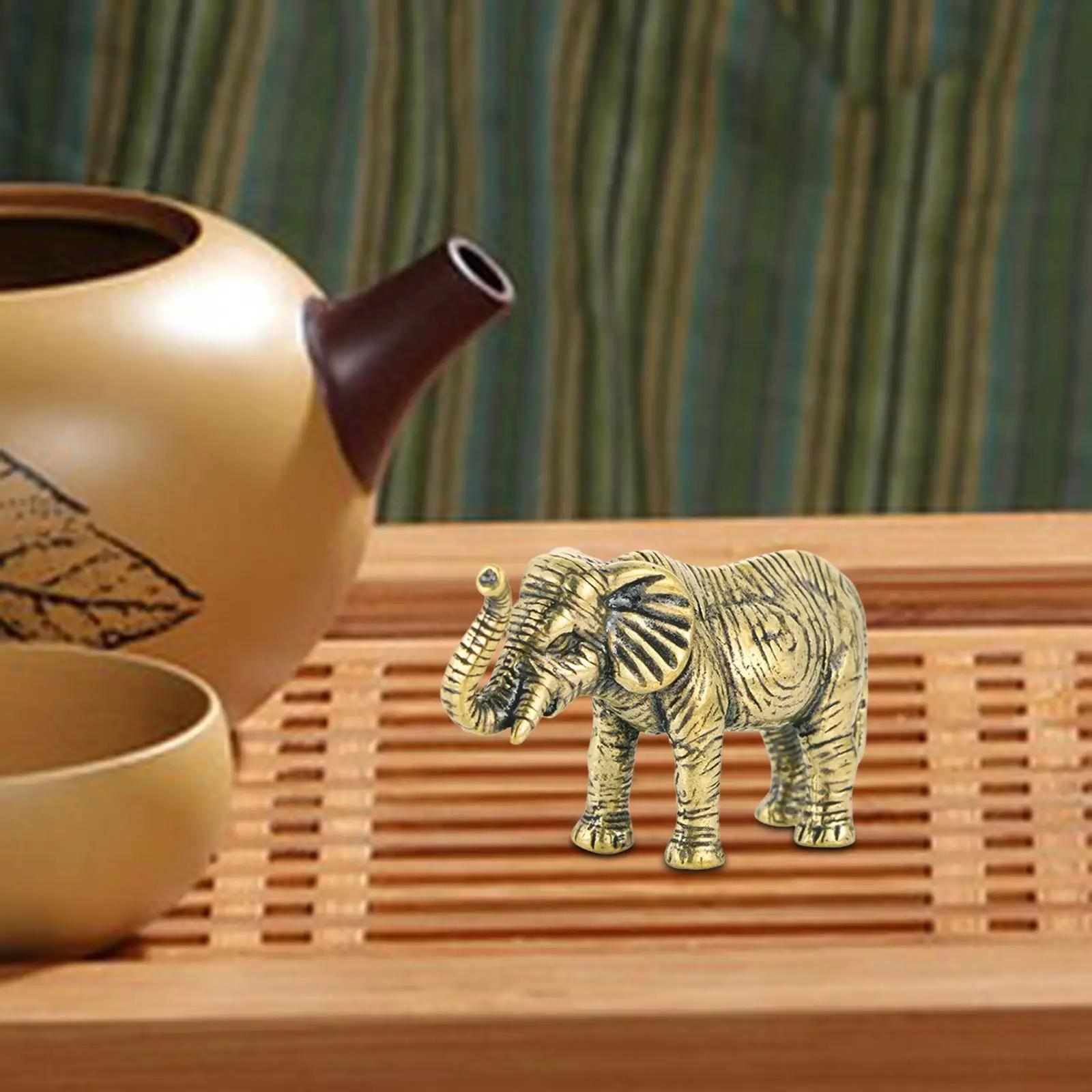 Feng Shui Figurine Mascot Elephant Statue for Living Room Table Decor
