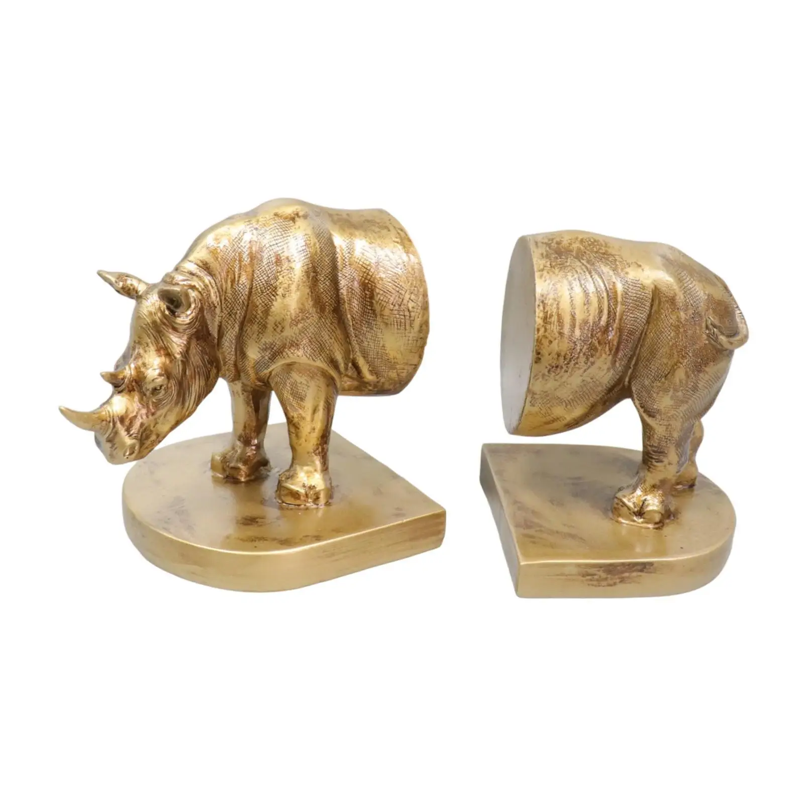 

2Pcs Decorative Bookends Resin Sculpture Multifunctional Desktop Decoration Book Stand Figurines for Library Bookshelf