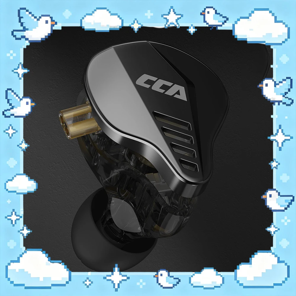 CCA PIANIST Wired Headset 10mm Large Moving Coil Unit Esports Headset Newly Upgraded 29689 Moving Iron Unit Light Weight Gifts