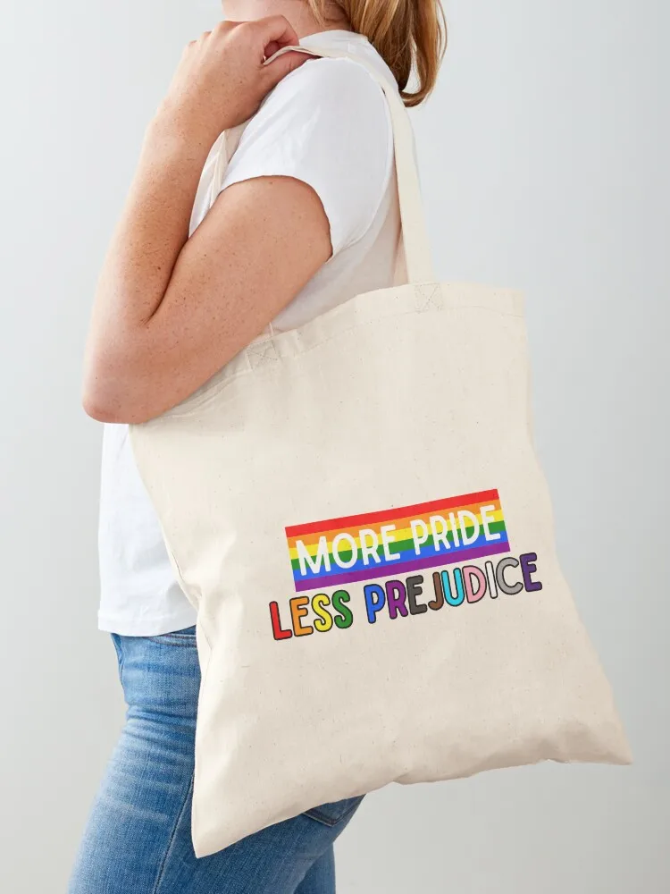 

More Pride Less Prejudice Tote Bag tote bags cloth bags tote bag screen bag for beach Women's