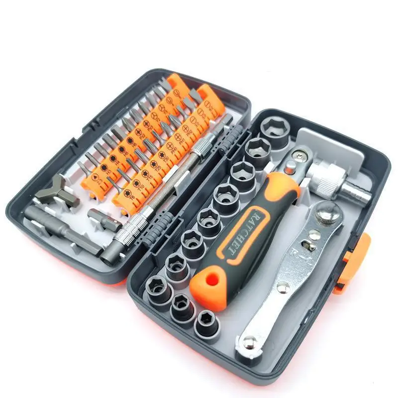 38 in 1 high hardness multifunctional ratchet wrench screwdriver set, household tool set, screwdriver toolbox