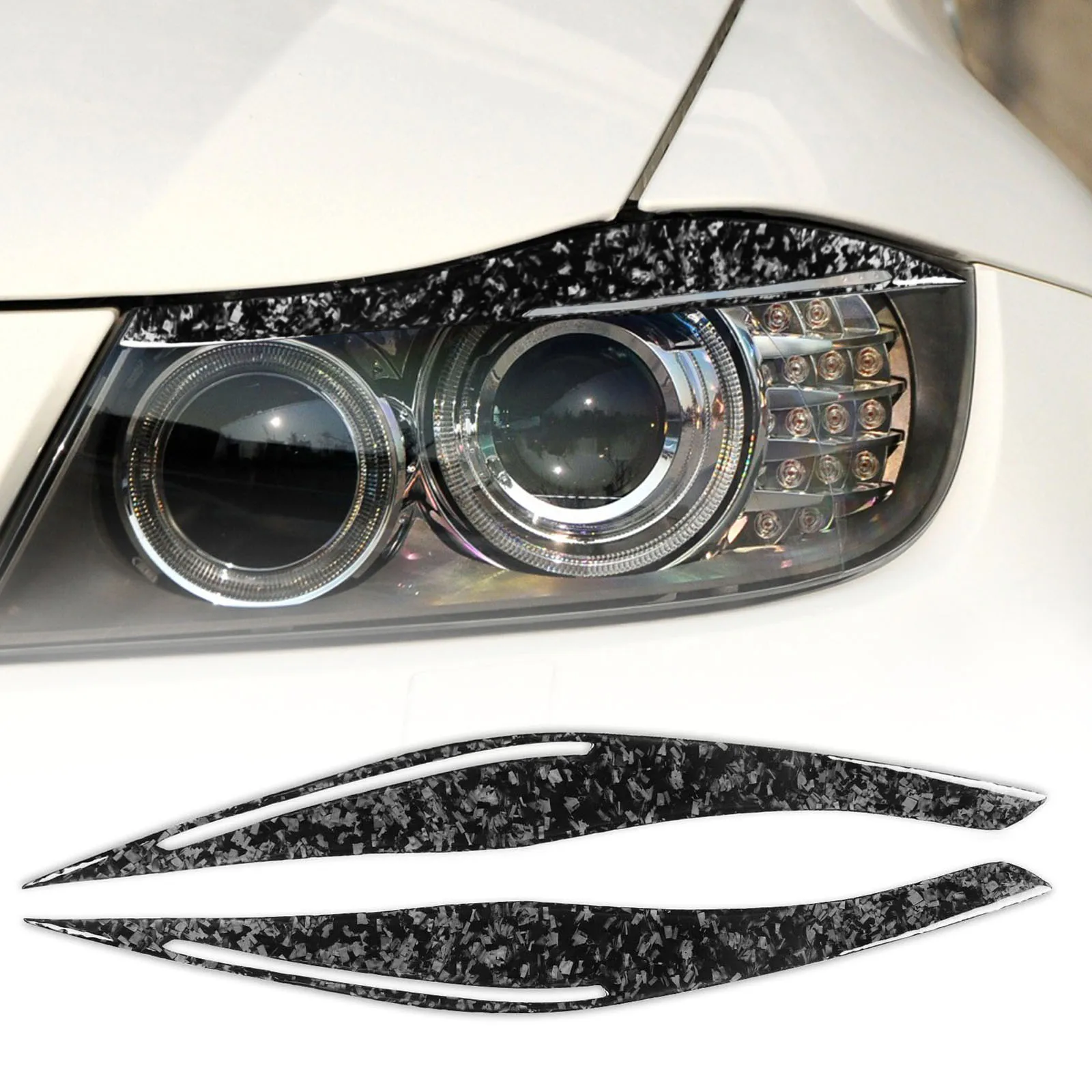 

Пара кованых чехлов для фар из углеродного волокна для BMW E90 E91 2006-2012