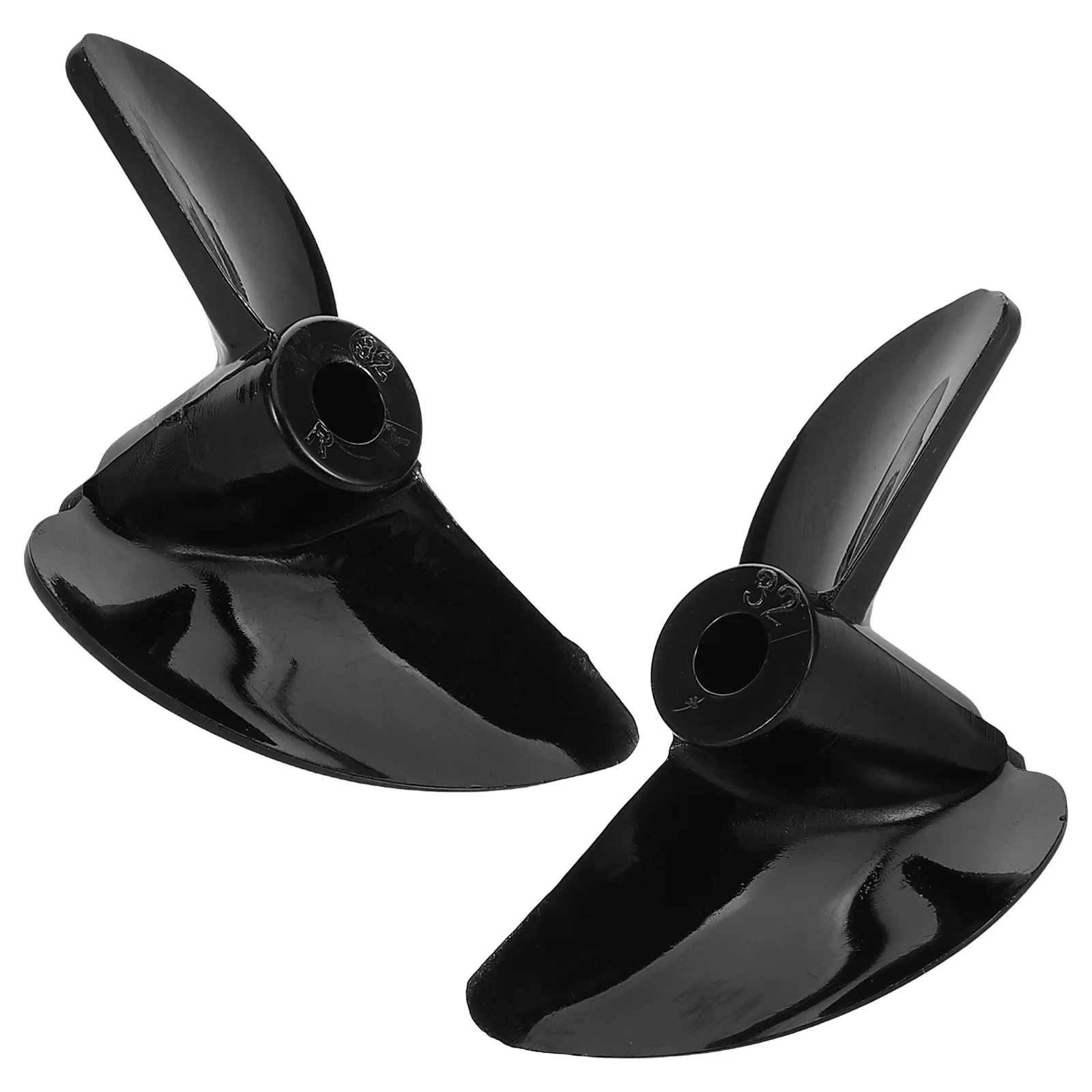 2 個の船モデルモーターシャフト 2 ベーン小道具 D32mm 2 ブレードプロペラボート用