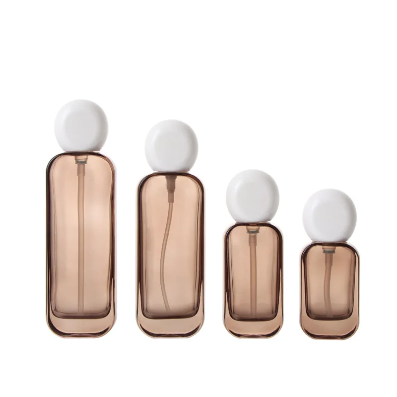 Nieuwe 30/50g Bruine Cosmetische Container Hervulbare Fles Glazen Pot Glazen Doseerfles Geperst Doseren