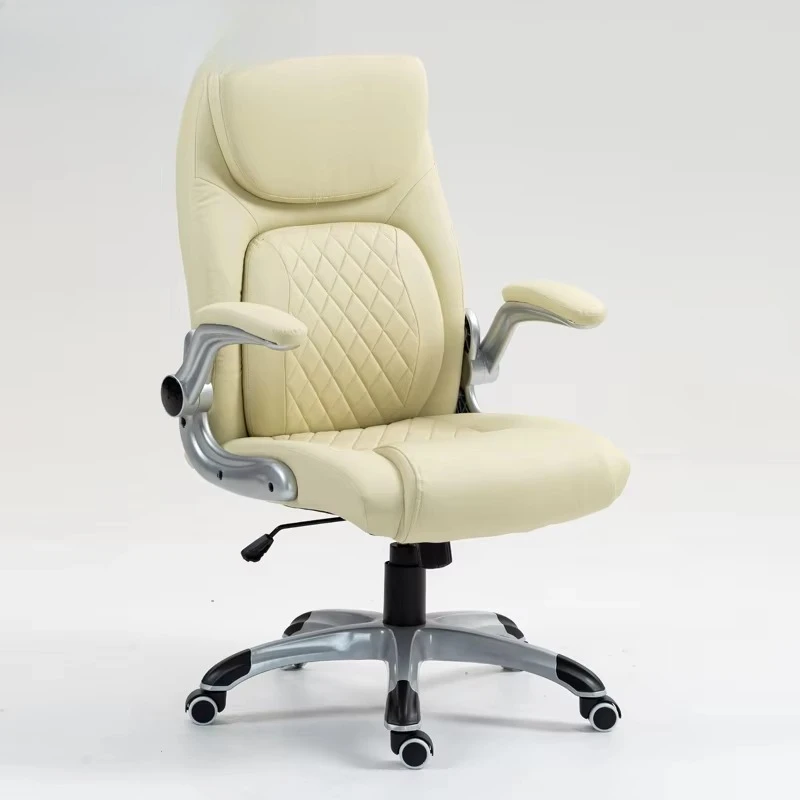 

Modern executive manager office chair with upward flip arm synthetic leather material