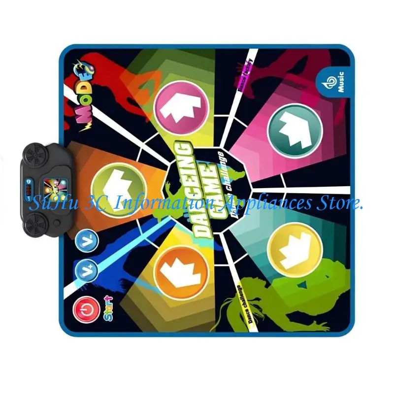  Children Dance Activity Mat with Multi Music Selection for Body Coordination and Energy Burning Dance Exercise Mat