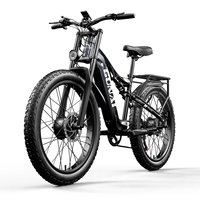 GUNAI 2000W Electric Bicycle Powerful Motor 26Inch Fat Tire 48V 17AH Battery Off Road E-Bike with Mudguard Dual Shock Absorber