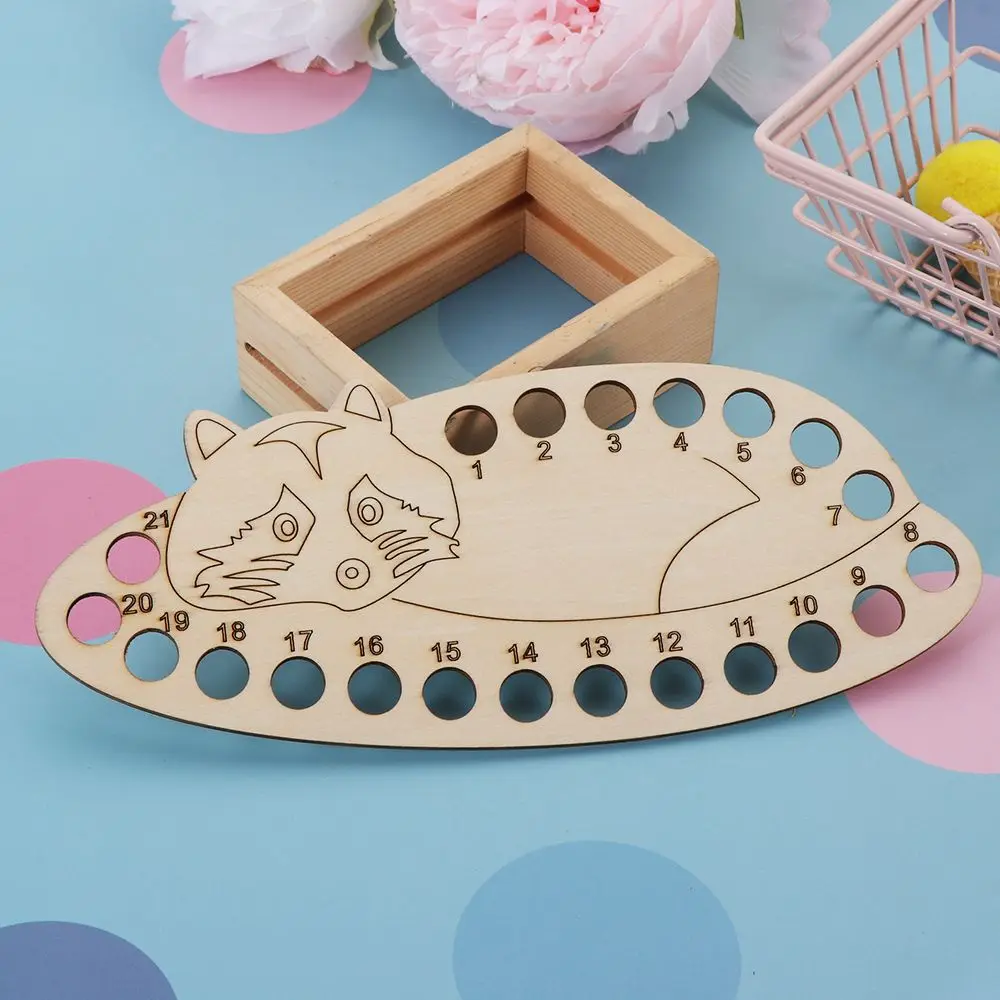 Wood Cartoon Embroidery Floss Organizer Cross Stitch Thread Holder Storage Tools Household DIY Needle Crafts Sewing Accessories