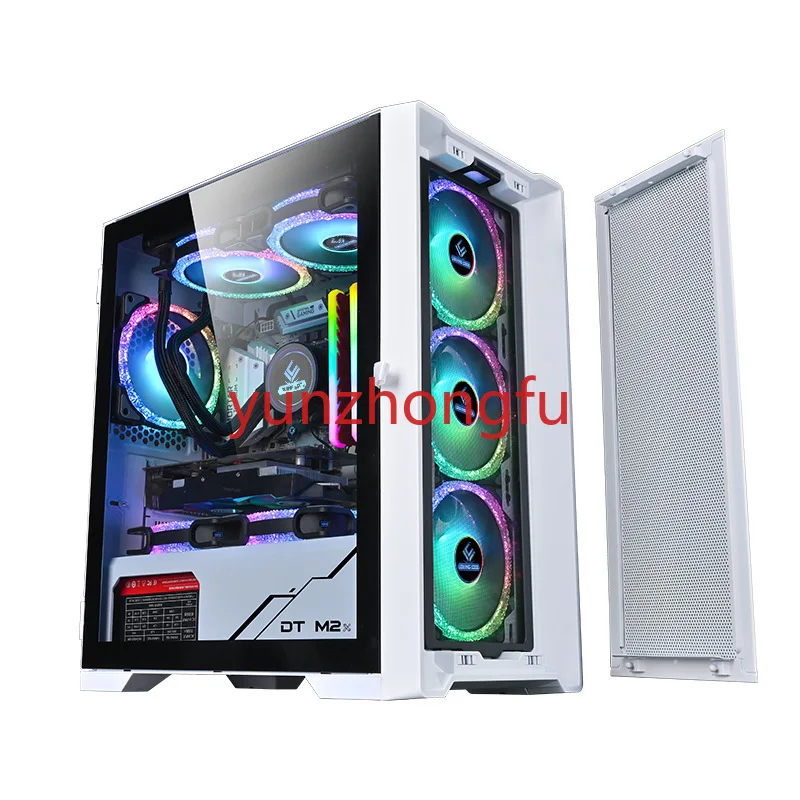 Home wide tempered glass computer case desktop esports game console box Micro-ATX