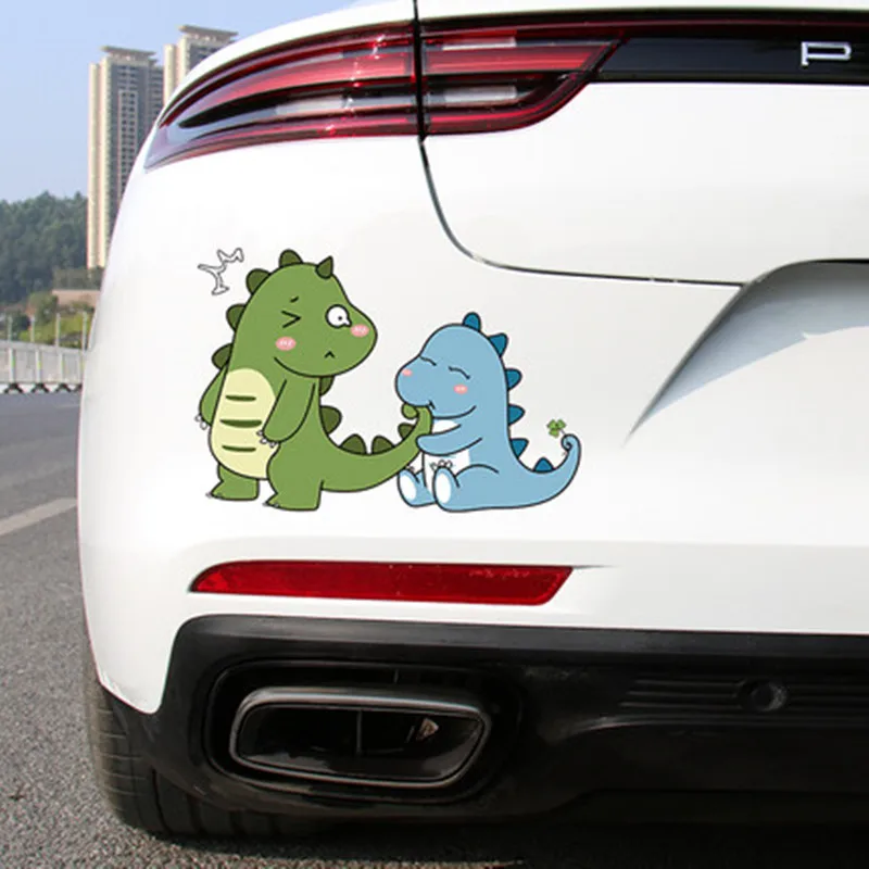 Car universal decorative stickers personality creative cartoon cute little dinosaur stickers party picnic travel stickers strong