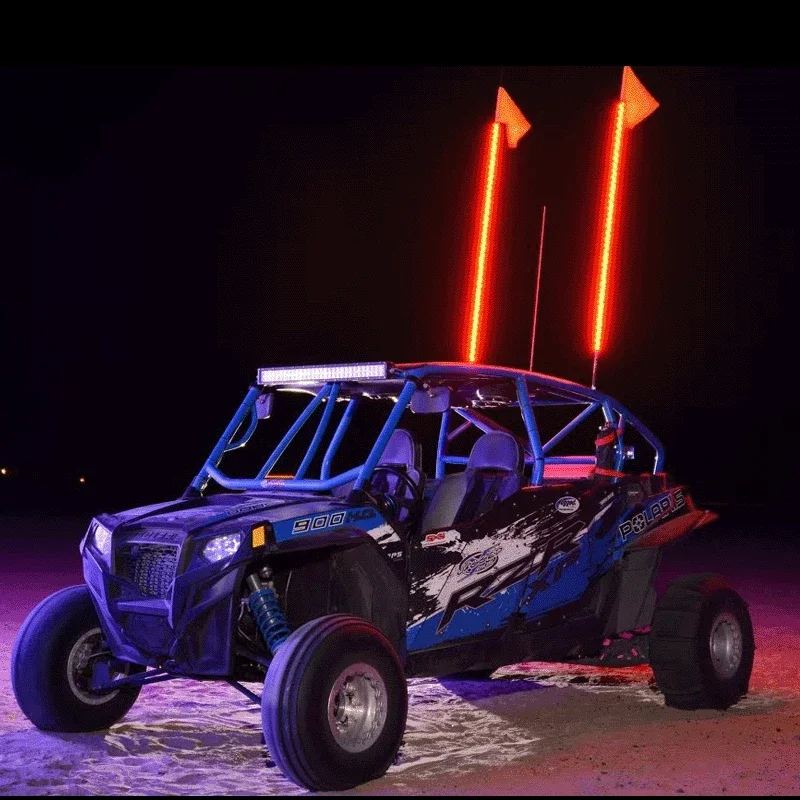 Luces LED de látigo para vehículos todoterreno, luz ambiental para coche, tira de neón de luz RGB, antena UTV ATV, luces de látigo Led