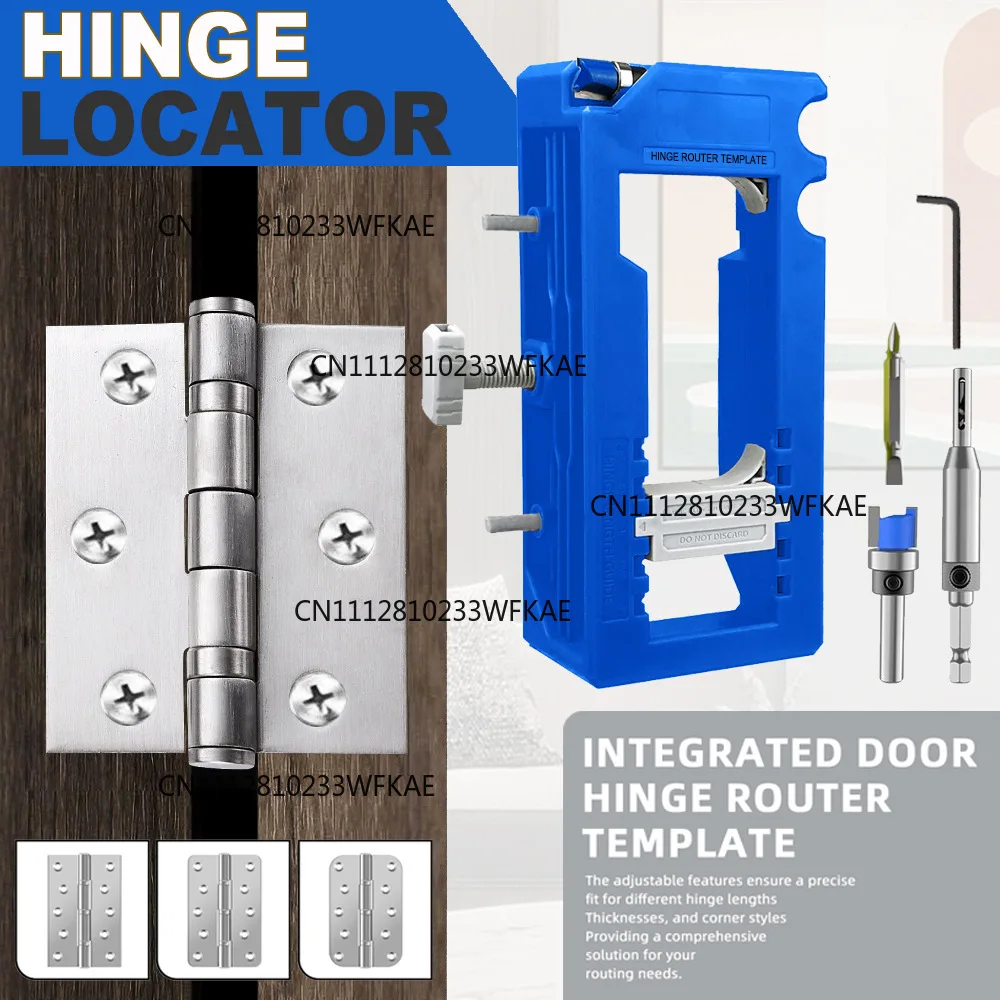 Door Hinge Fixture, Woodworking Door Hinge Chisel, Adjustable Door Hinge Router Template