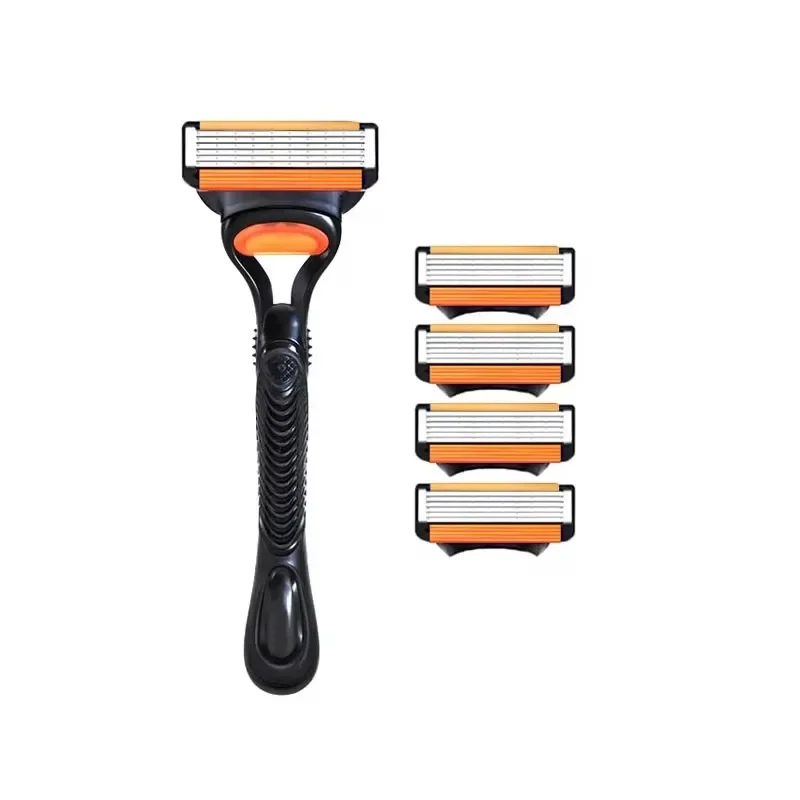 Nouveau 4-25 pièces peigne hommes rasoir Fusion Pro puissance rasage rasoir mâle visage barbe tondeuse à cheveux 6 couches lames recharges de remplacement