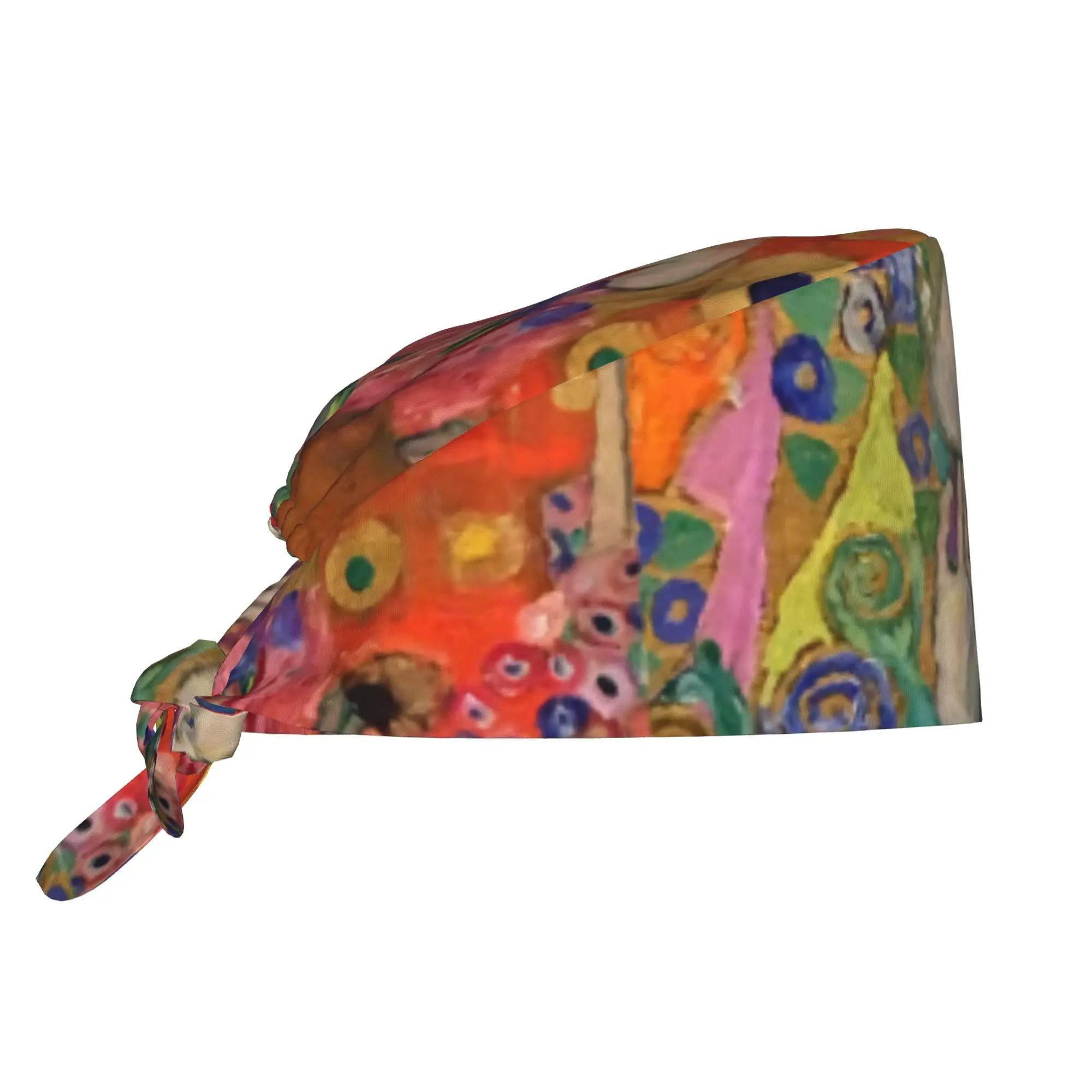 Custom Gustav Klimt Hope Medical Staff Scrubs Hat Women Men Austrian Painter For Chef Hat Scrub Caps