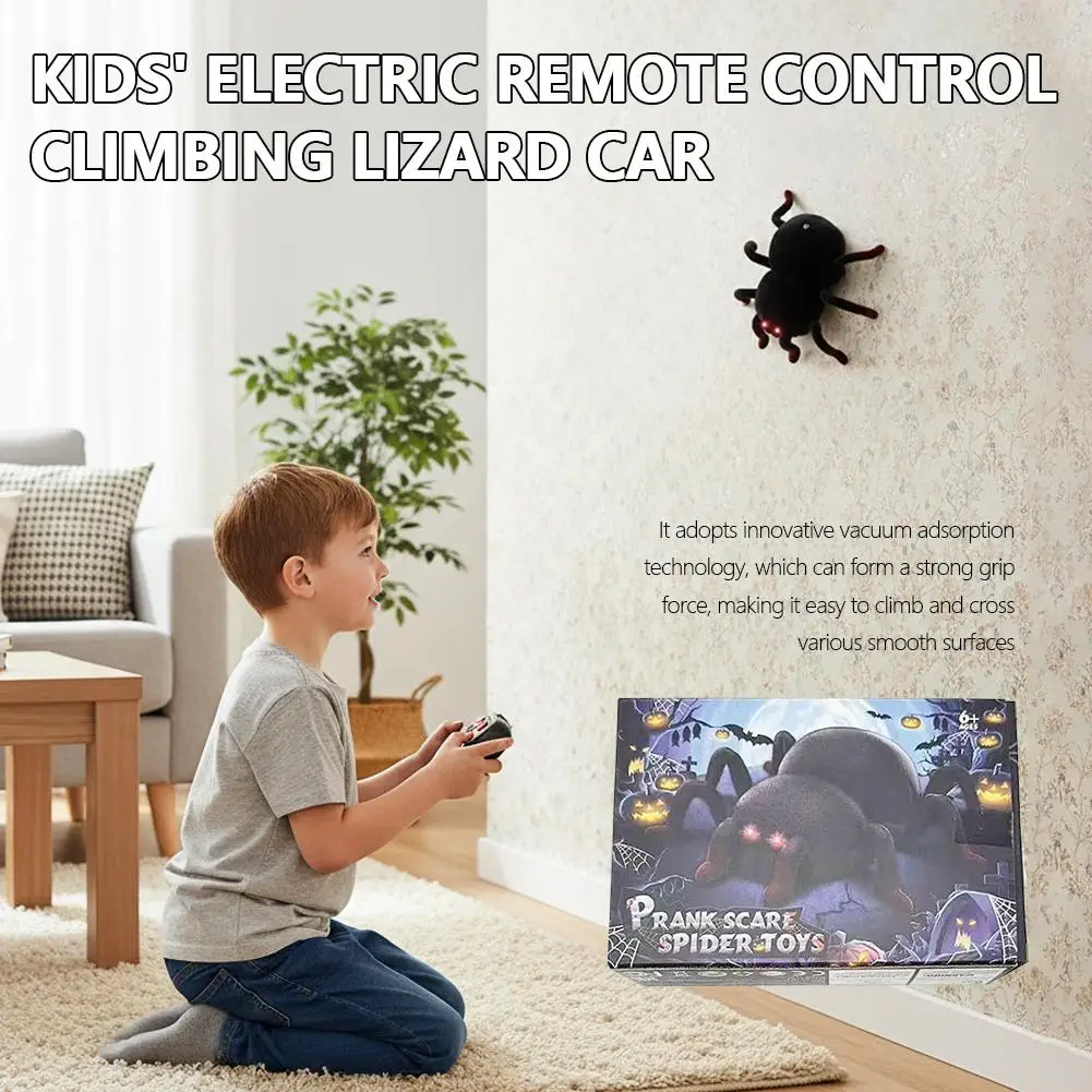 

Kid Remote Control Wall Climbing Toy - Simulation Spider Reptile - Charging Prank Crawling Toy with Kid Fun Gift for Children