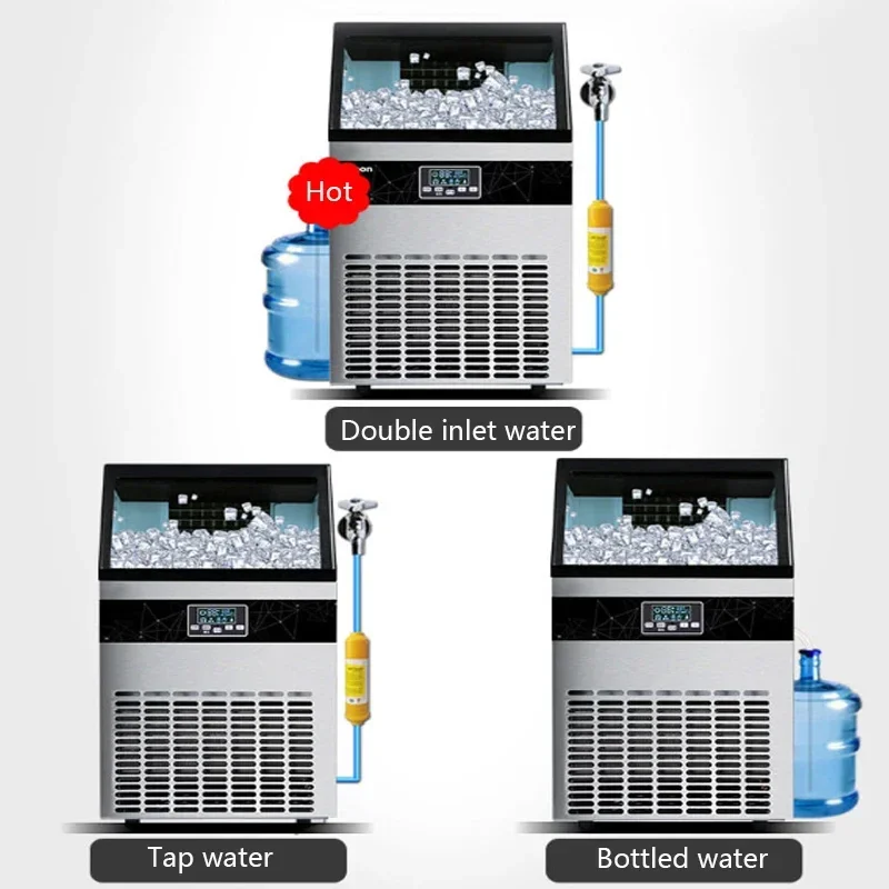 Commercial Use Of Large-Scale Refrigeration Equipment, Capacity Edible Ice Cube Maker  In Intercooled Milk Tea Shop