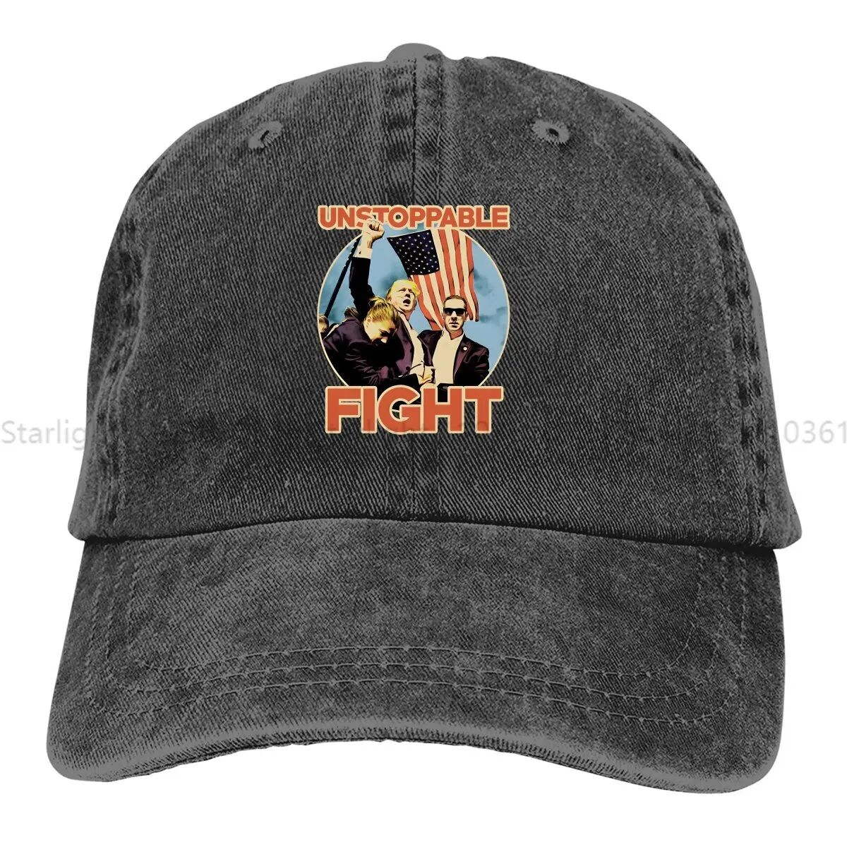 

Washed Men's Baseball Cap Trump Unstoppable FIGHT Trucker Snapback Caps Dad Hat Golf Hats