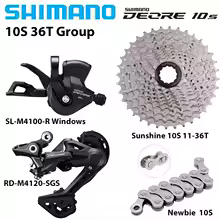 Shimano Deore m4100 1x10S Groupset Derailleurs RD-M4120 10 Speed Shift Lever Sunshine Cassette 36T 40T 42T 46T 50T VXM Chain 10V - AliExpress 