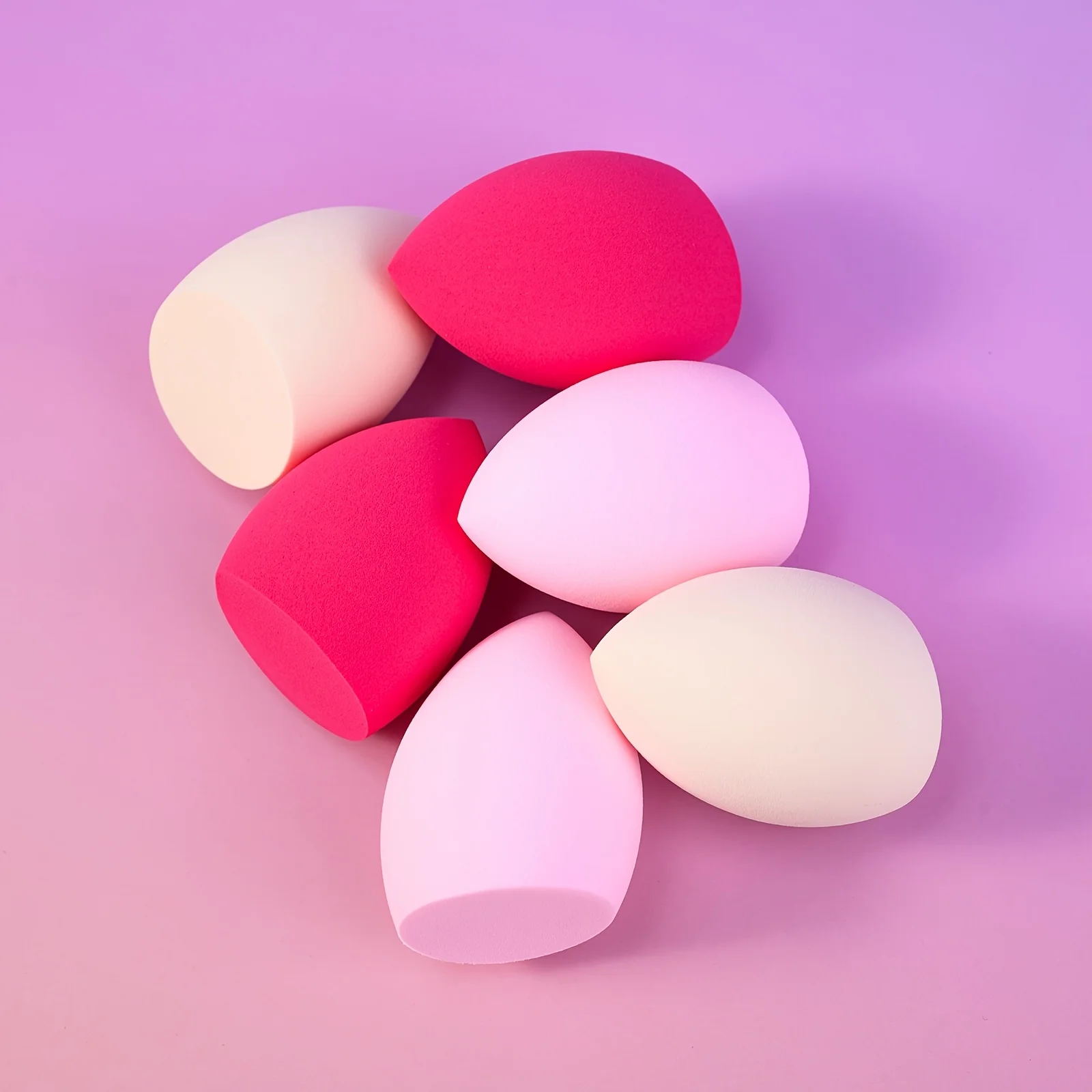 6/15/21-pack beveled beauty sponges, ultra-soft sponge, suitable for both dry and wet use, ideal for powder or liquid cosmetics