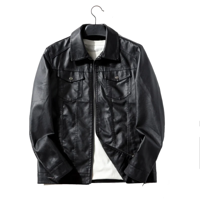 Jaqueta Casual Masculina Estilosa em Couro Superfibra, Moda Urbana em Alta, Item Mais Vendido