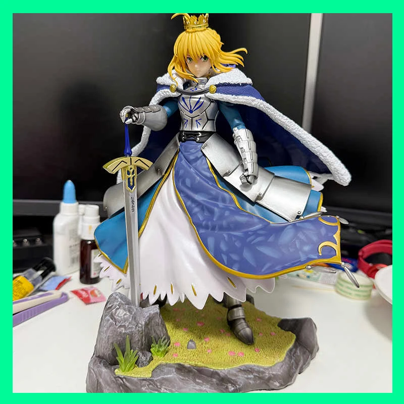 

Artoria Saber Plush Toy New Product 27cm King Arthur From Fate/Fgo Gk Scene Model Figurine With Helmet And Armor