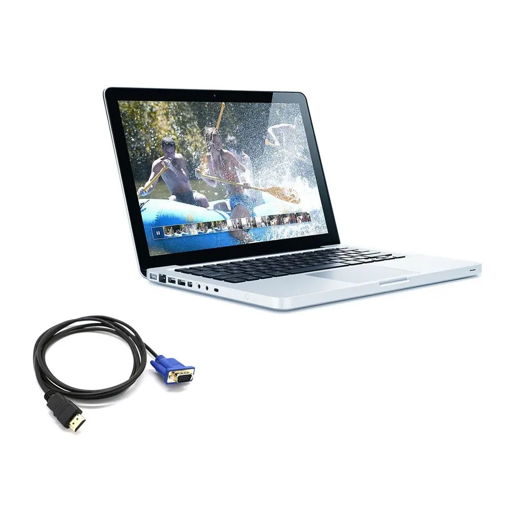 1M HDMI-compatible To VGA D-SUB Male Video Ad Ter Cable Lead For TV PC Computer Durable Video Ad Ter Cable