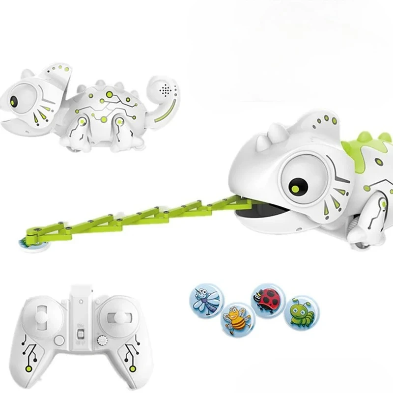 2.4G RC Intelligent Chameleon Robot – Walking & "Eating" Electronic Lizard Pet | Kids Birthday Gift