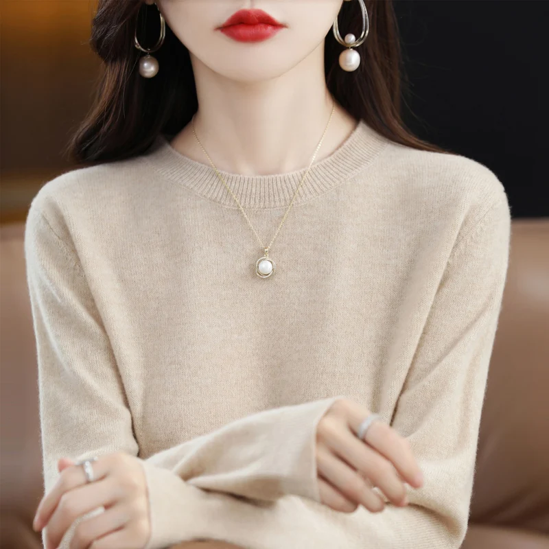 

Women Pullovers Sweater Autumn Winter Soft Warm Knitted Jumper Long Sleeve Korean Fashion Bottoming Shirt Solid Innerwear Tops