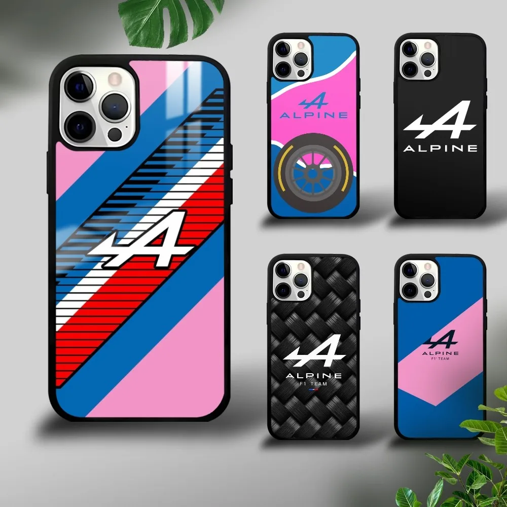 

A-AlpineS Logo T-Tricolor French Phone Case For IPhone 16 15 14 13 12 11 Pro Xs Max Mini Plus Celulares Hard Funda