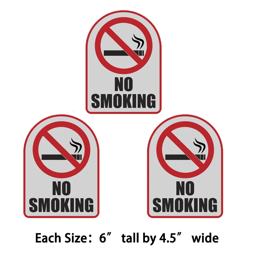 3X No Smoking Sticker Vinyl Decal Business Window Wall Door Car Store Bar Shop Warning Sign Sticker