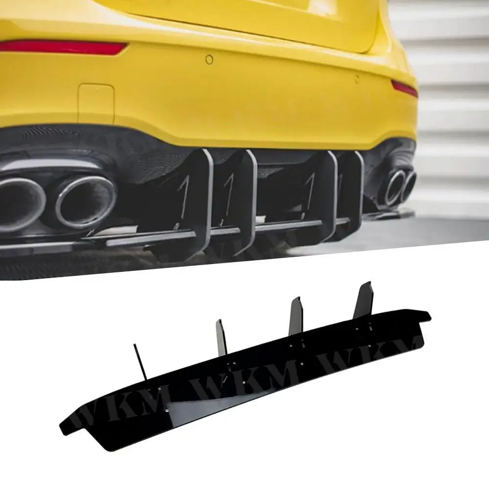 

Rear Bumper Lip Diffuser Decoration Fins Body Kit Trims for Mercedes Benz A Class W177 V177 A35 A45 AMG Hatchback 2019-2023