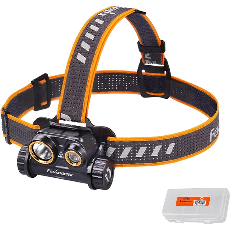 

Fenix HM65R Headlamp, 1400 Lumen USB-C Rechargeable Spot and Flood Dual Beam with LumenTac Organizer