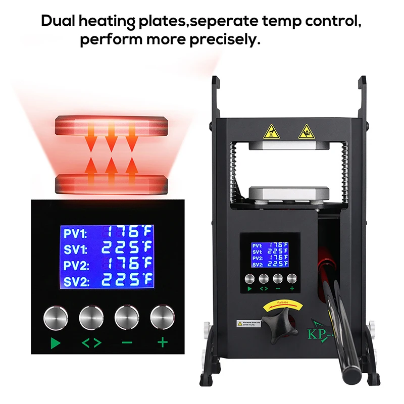 4T Rosin Machine Hot Pressing Machine Heating Heating Press Plates Portable Oil Wax Extracting