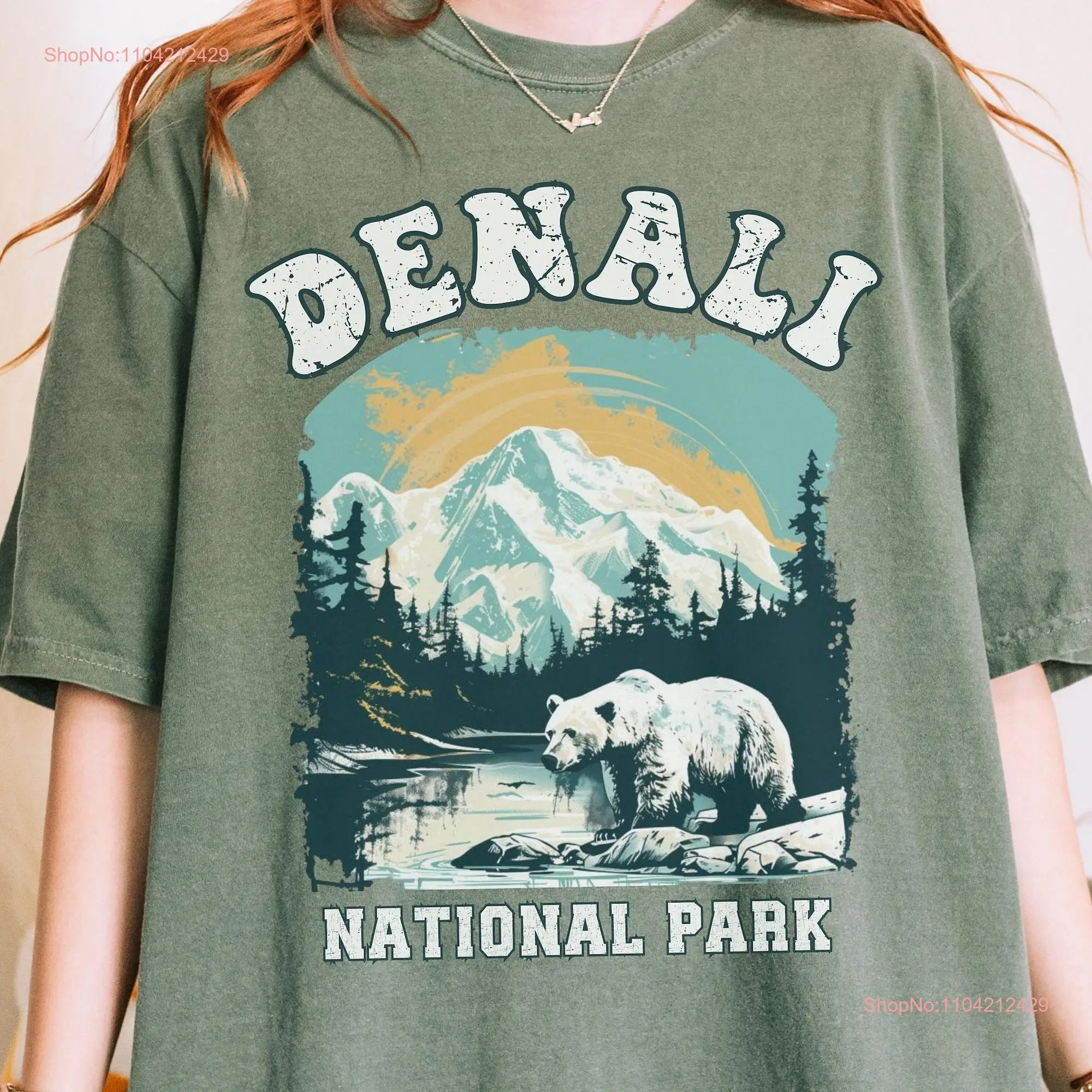 Denali National Park T Shirt For Alaska Vacation Lover Comfort Colors Vintage long or short sleeves