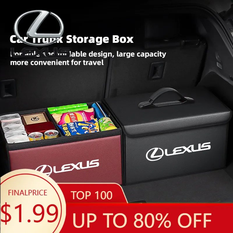 

Кожаный органайзер для багажника автомобиля, аксессуары для интерьера Lexus F-SPORT ES RX NX LS UX LM LX GX L