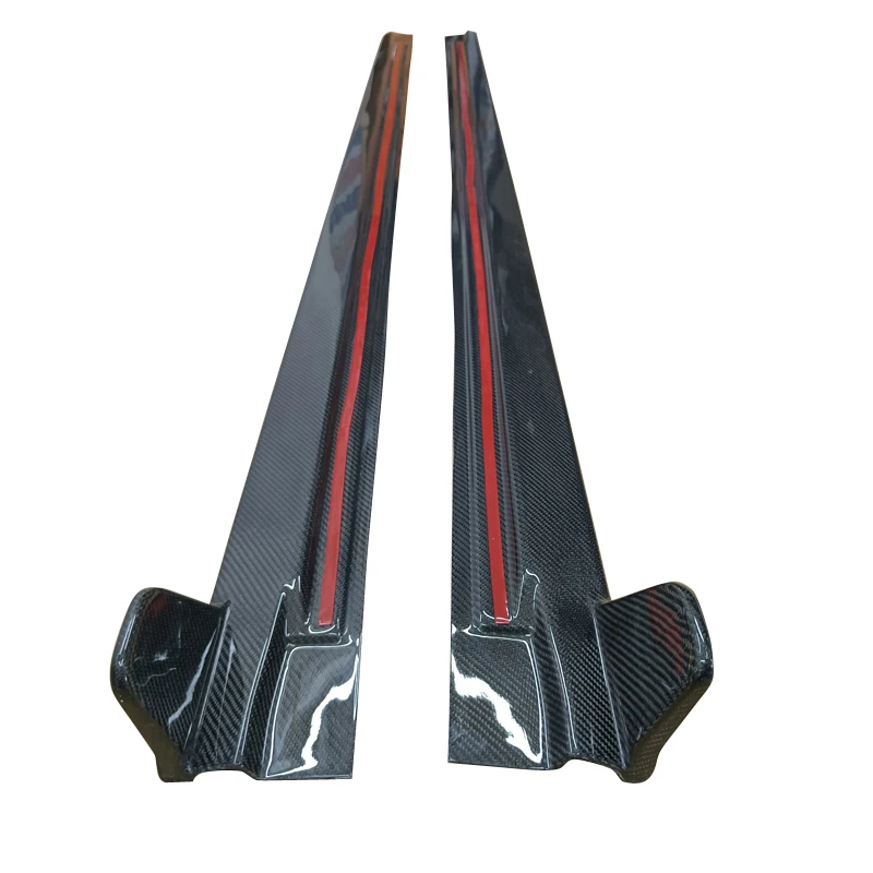 For A6 C8 Allroad carbon fiber side skirt For Audi A6 allroad 2019-2022 - view 3