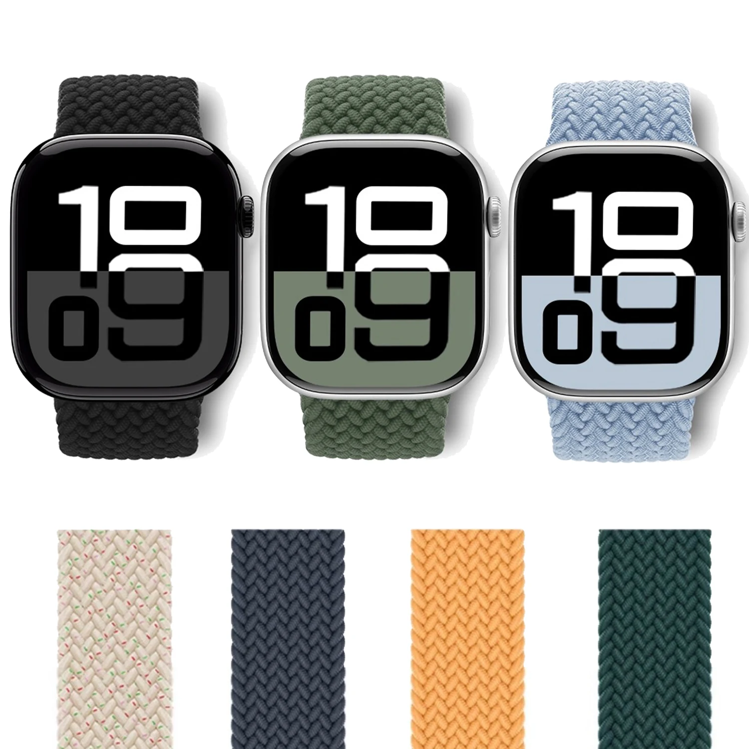 Geflochtenes Solo-Armband für Apple Watch 46mm 42mm 45mm Ultra 49mm 40mm 41mm Sportarmband Correa iWatch Series 11 10 9 8 7 6 SE Armband
