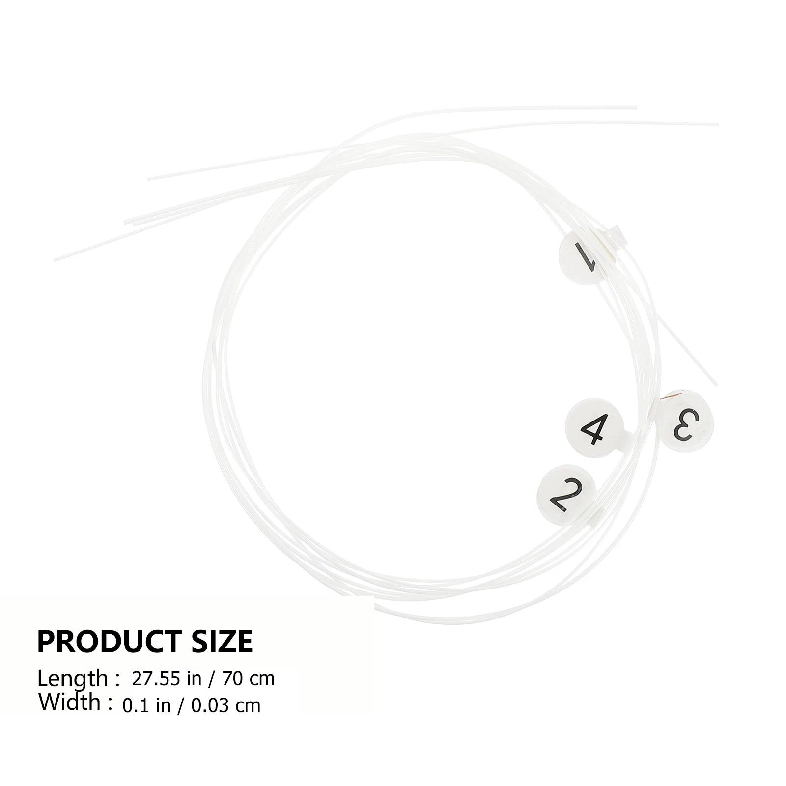 

Guitar String Set Lovers Practical Capo Accessories White Strings Instrument Nylon Melodious Pack