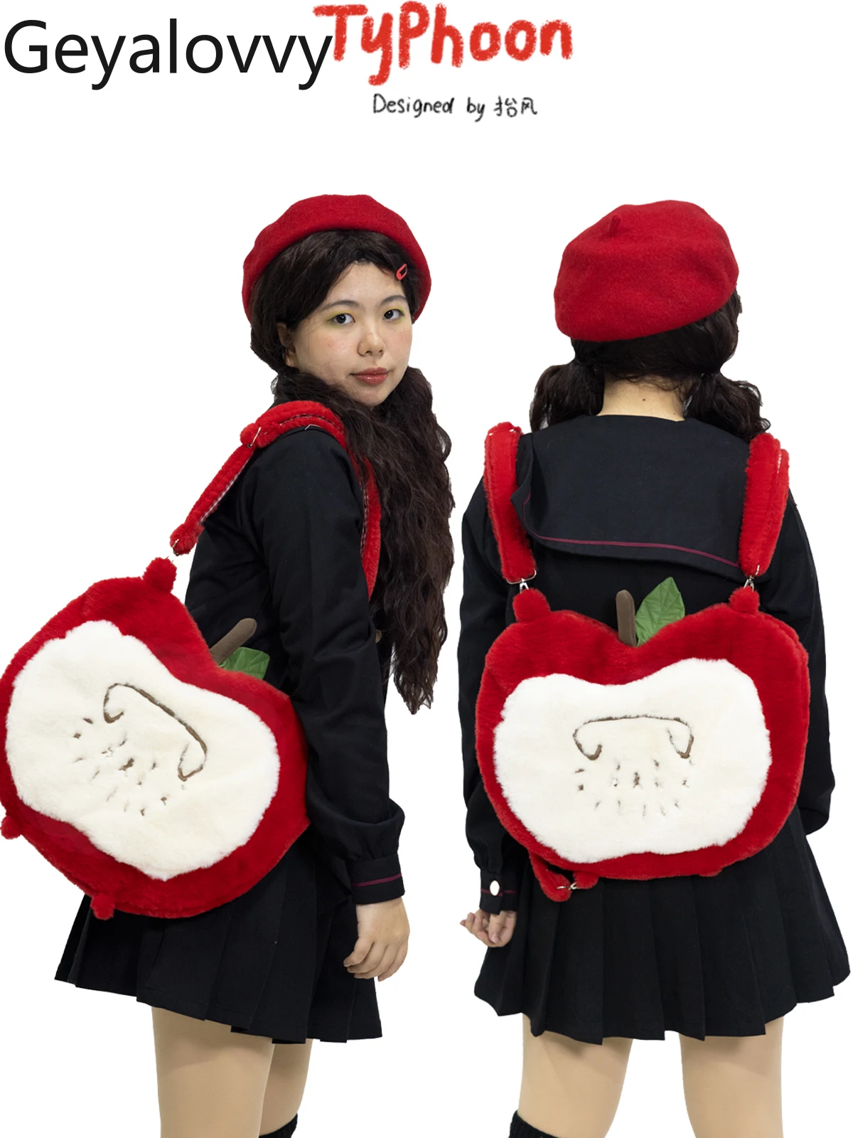 

Original Autumn Winter Plush Cute Backpack Christmas Birthday Gift Sweet Girl Student Versatile Backpacks School Bag