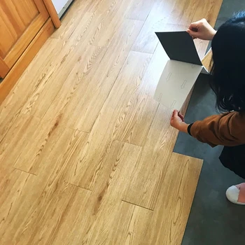 91x15 سنتيمتر ثلاثية الأبعاد ذاتية اللصق الطابق ملصق رشاقته الخشب الحبوب الطابق خلفية ثلاثية الأبعاد الجدار ملصق غرفة مقاومة للماء مقاومة للاهتراء sticke