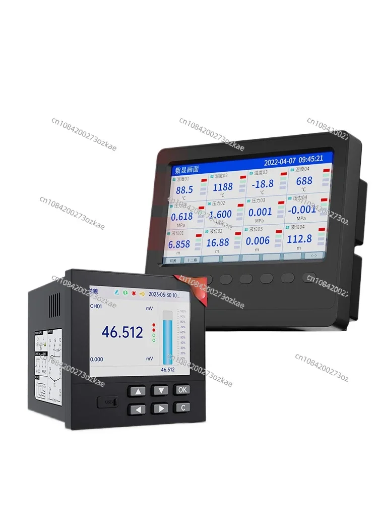 

Paperless Recorder Temperature Industrial Grade Curve Data Pressure Current Voltage Monitoring