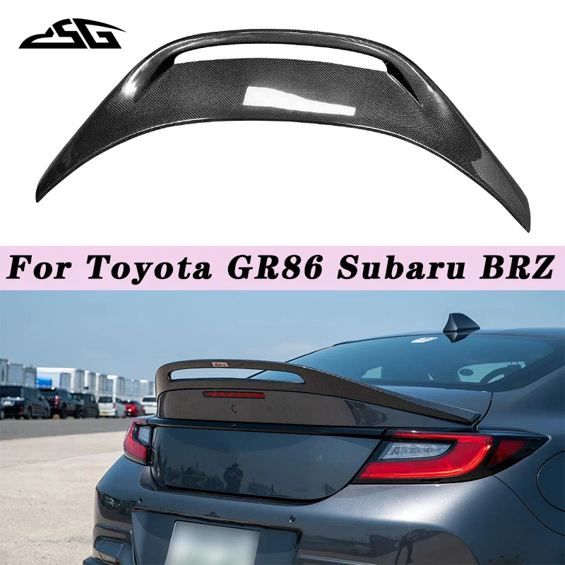 For Toyota GR86 Subaru BRZ ZD8 ZN8 Carbon Fiber Rear Trunk Lid Boot Wing Spoiler Rear Roof Tail Wing Trunk Lip Splitter Body Kit