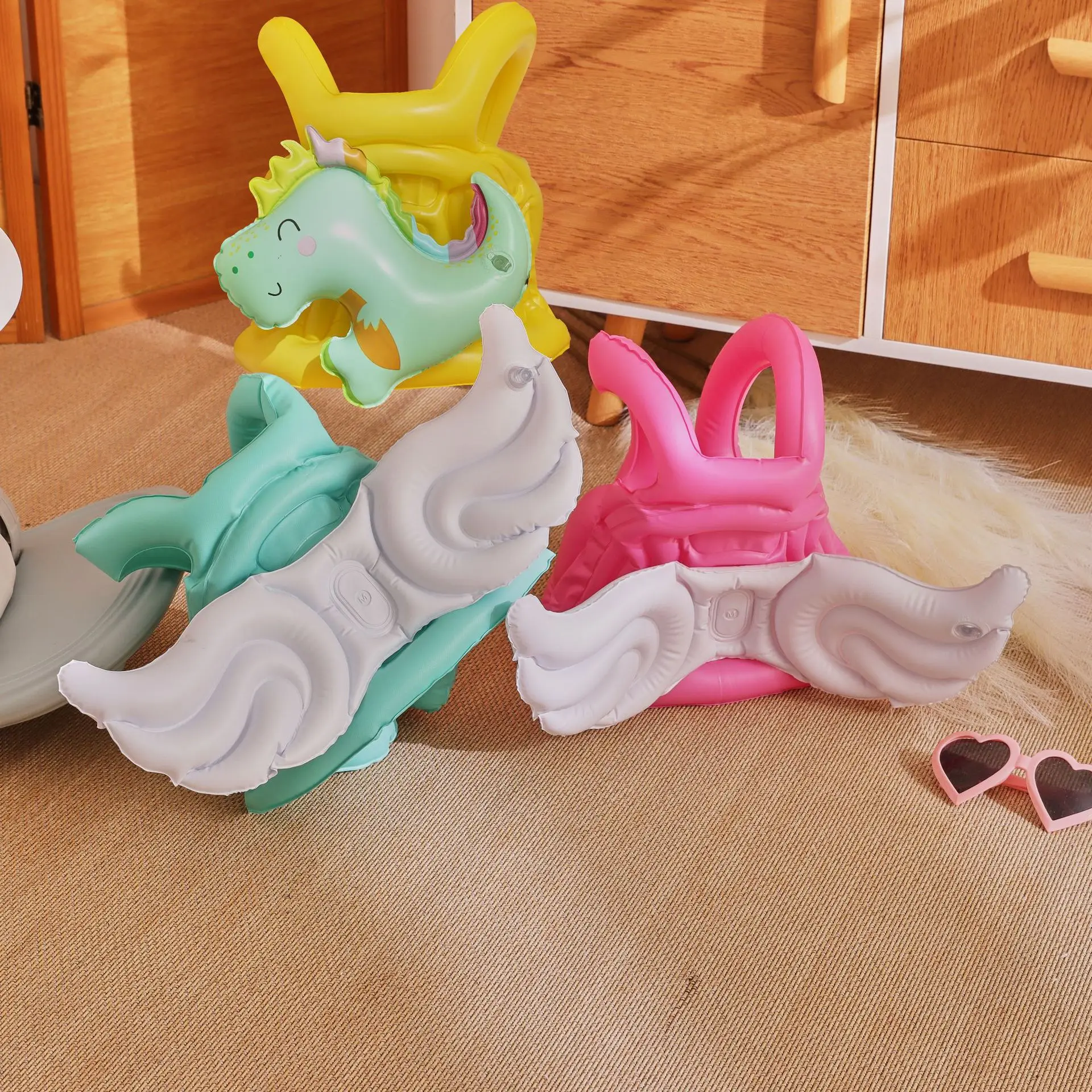 2-8T أطفال نفخ الحياة سترة الطفل السباحة سترة الطفو البلاستيكية يطفو طفل تعلم السباحة القوارب سلامة الإنقاذ سترة