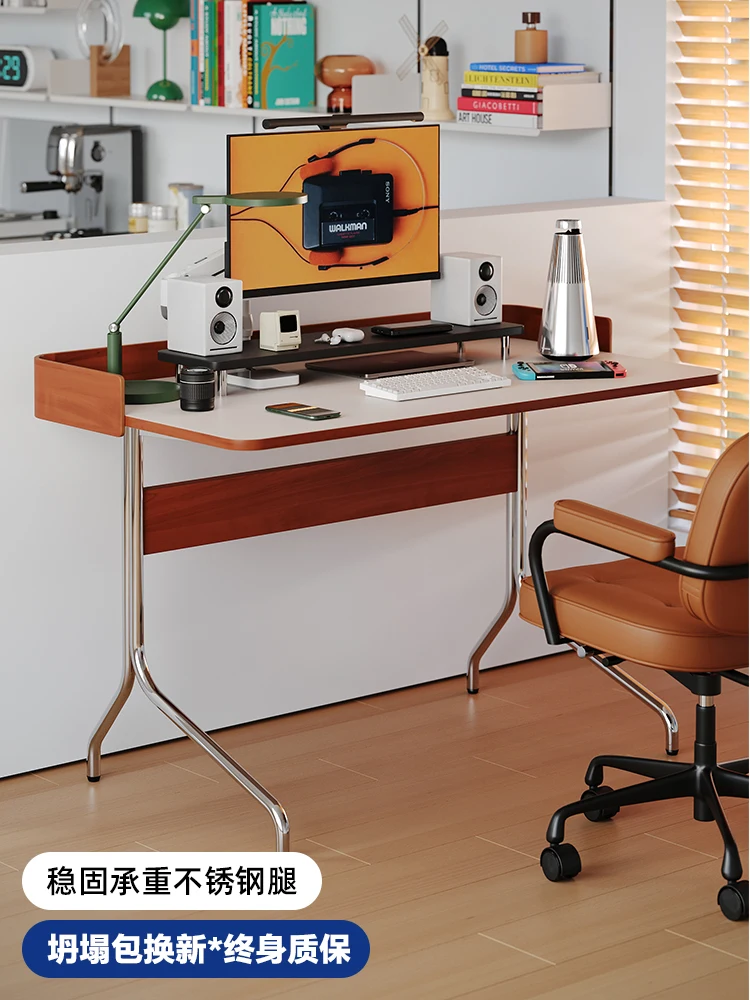 مكتب القرون الوسطى الخشب الصلب مكتب الفولاذ المقاوم للصدأ الشمال باوهاوس مكتب الكمبيوتر طاولة الكتابة المنزلية