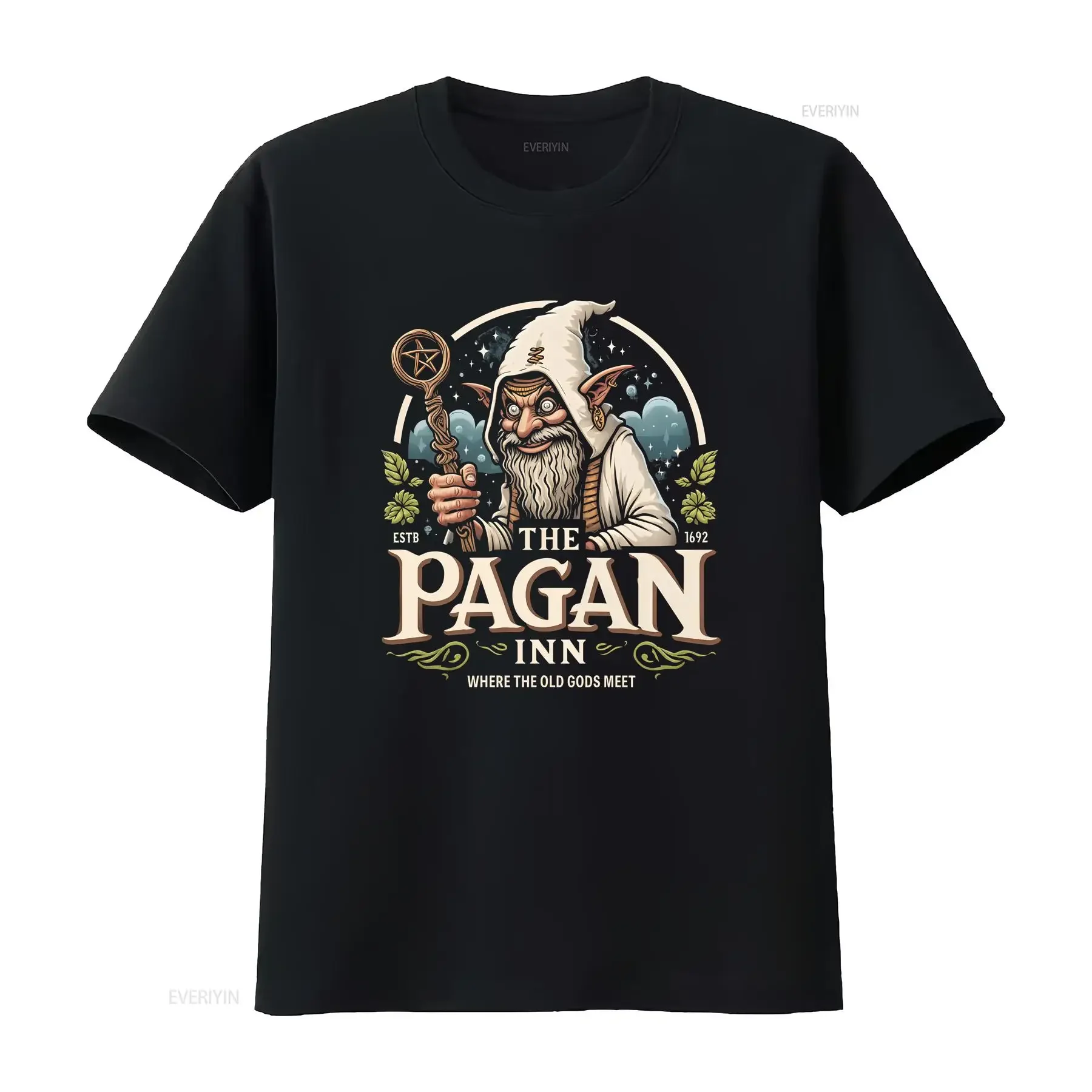 The Pagan Inn T Shirt Funny Wiccan Witchy Witchcraft Paganism UNISEX For Men And Women vintage Washed Top For Everyday Wear