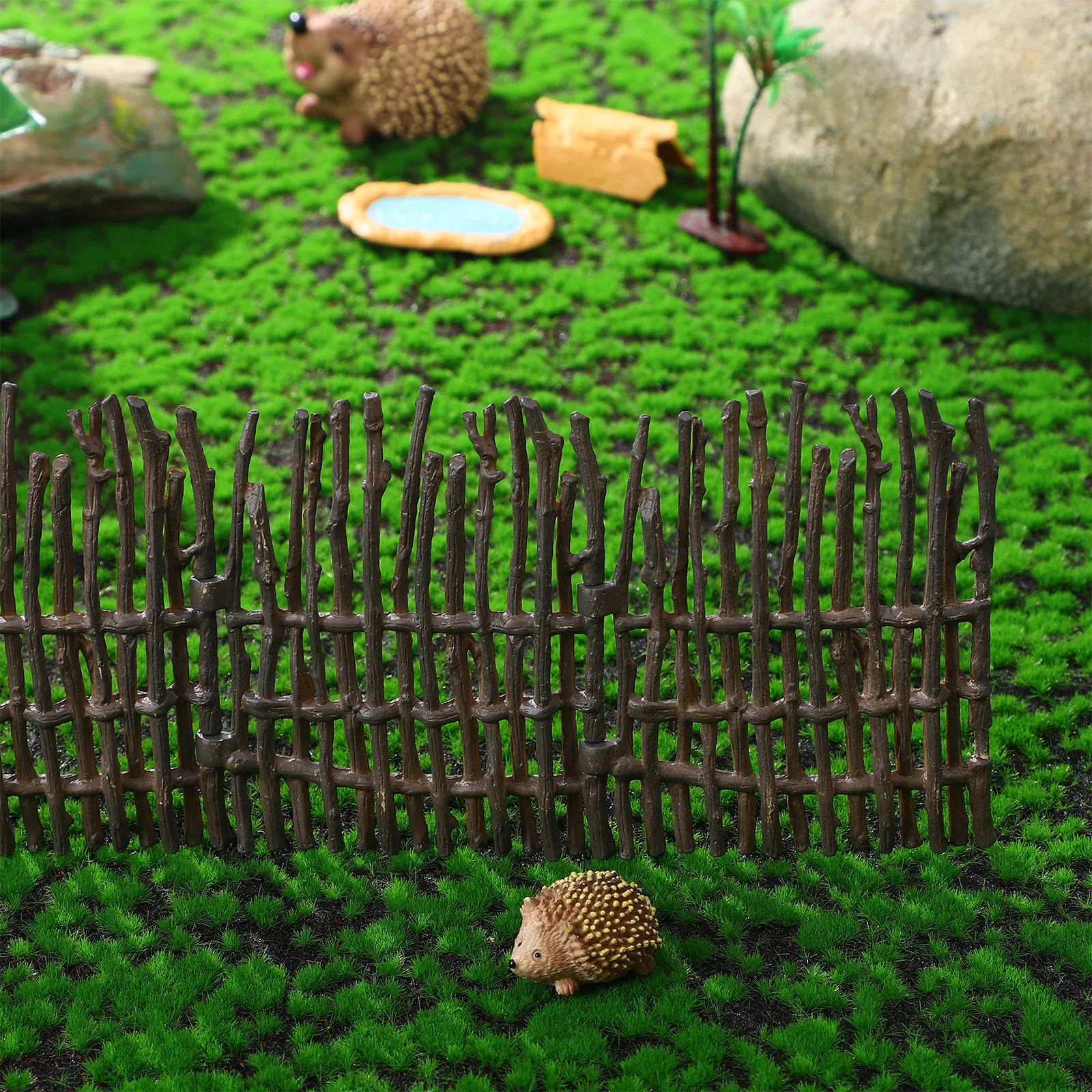 

40 шт., реалистичные аксессуары для панелей для ограждения, безопасный и надежный материал из ПВХ для детей, игровой набор для фермы, игрушечный забор для сельскохозяйственных животных