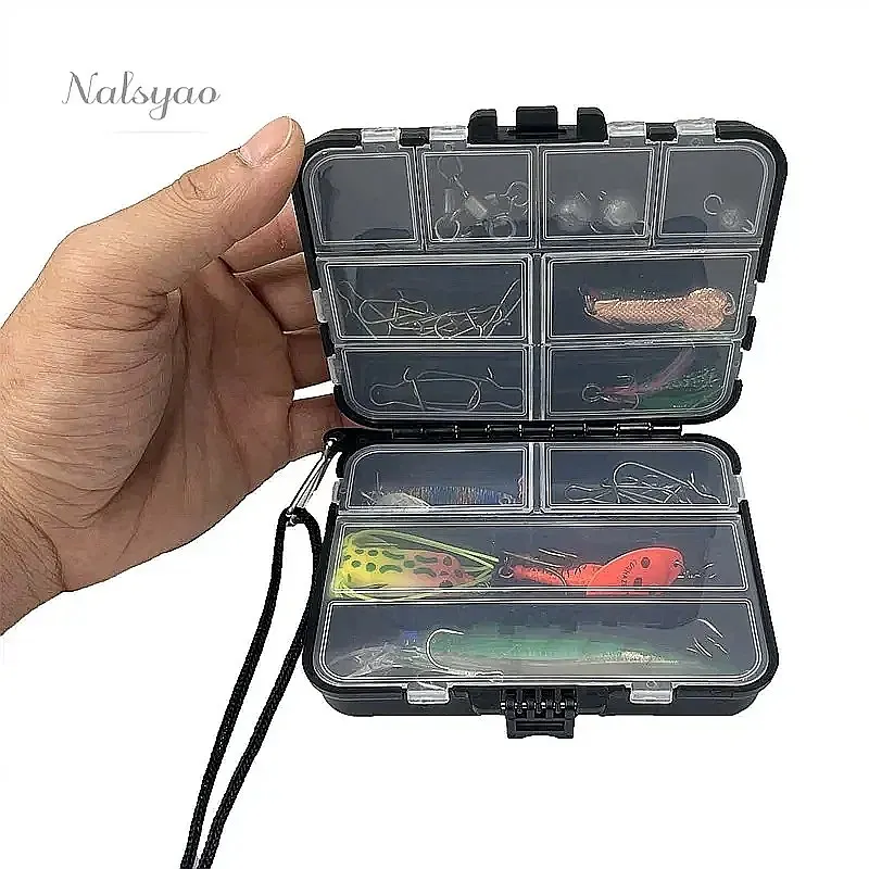1pcs Double Sided Fishing Gear Box, Tackle Organizer Storage for Hooks Baits Carp Parts Accessories
