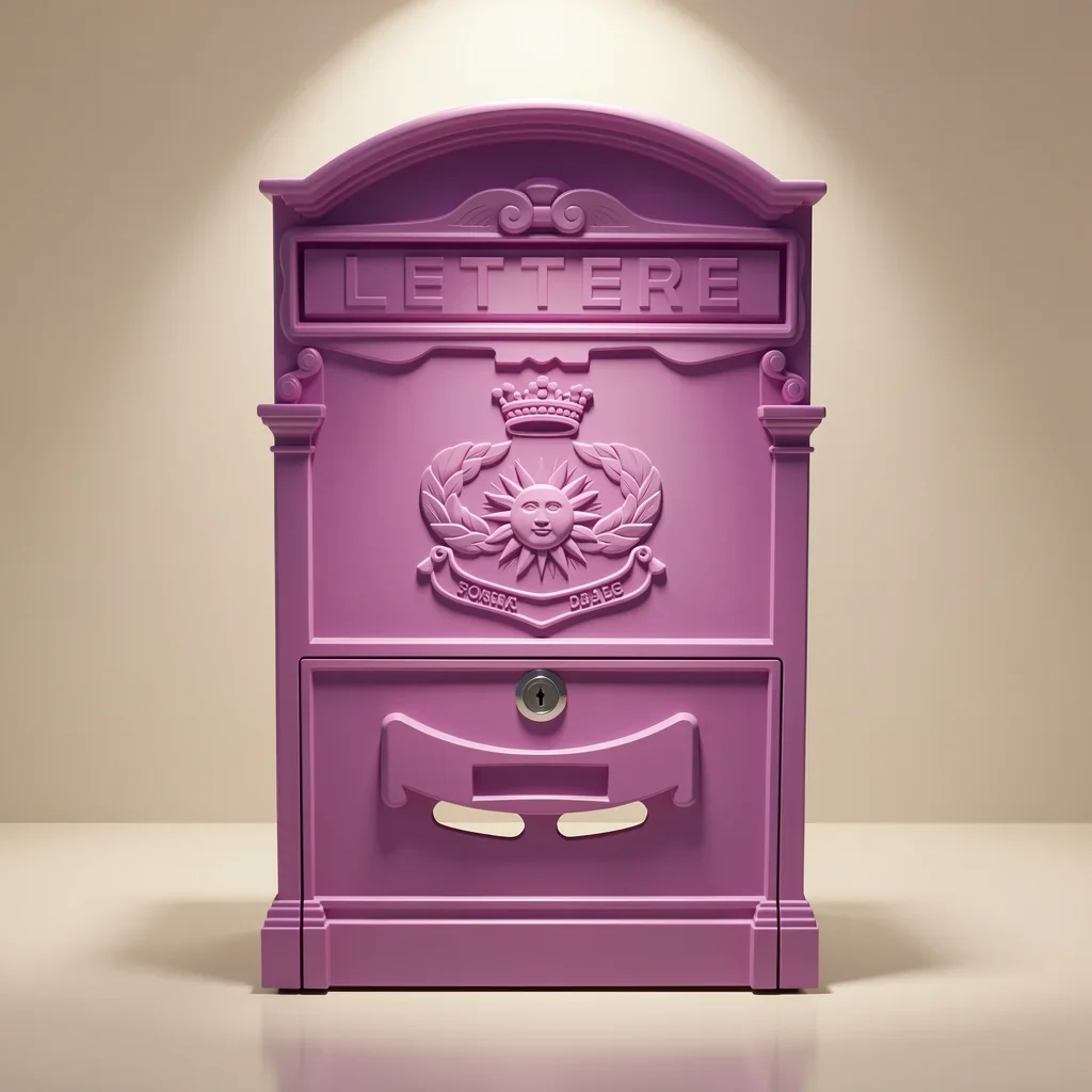 Wall Mailbox Pastoral Retro Letter Box Waterproof Outdoor Post Mailbox with Lock 6YX83 (Color : Red)