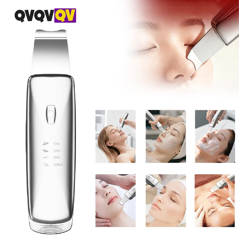 Skin Scrubber Face Skin Spatula Facial Scrubber Spatula for Deep Cleansing Blackhead Remover Pore Cleaner with 4 Modes